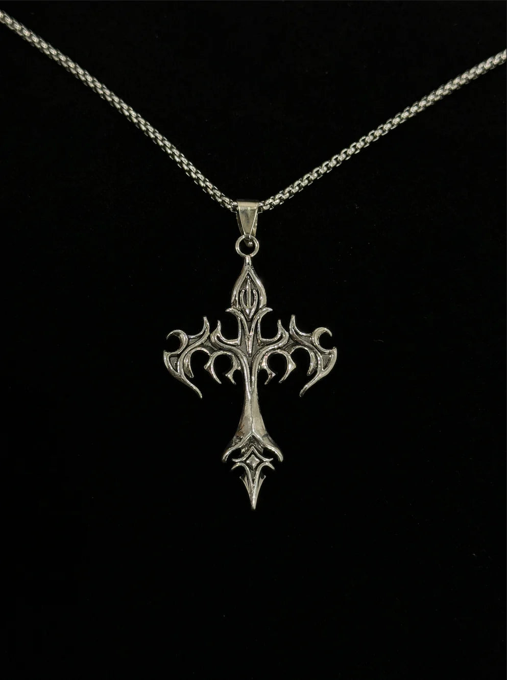 Flame Cross Necklace