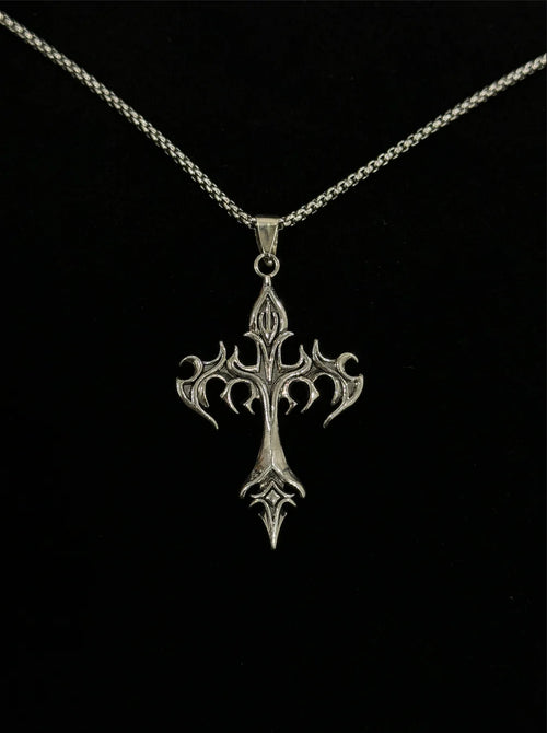 Flame Cross Necklace